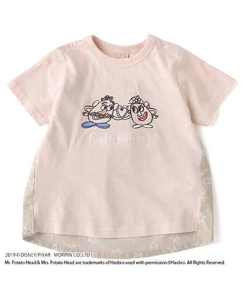 petit main(プティマイン)の「DISNEY/PIXAR TOY STORYデザイン 後ろ切り替えTシャツ(Tシャツ/カットソー)」|ピンク