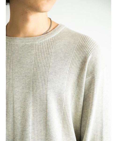 CRAFT STANDARD BOUTIQUE（クラフトスタンダードブティック）の「【ウォッシャブル対応】針抜きリブニットプルオーバー＊（ニット/セーター・メンズ・ネイビー/ホワイト系その他/グレー系その他2・LL/M/L）」の21枚目の写真