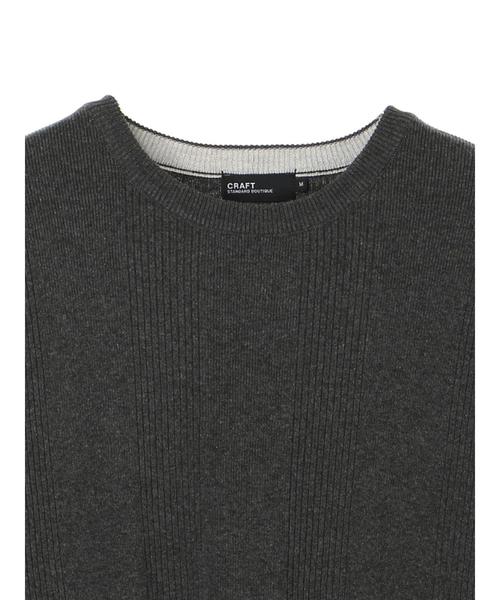 CRAFT STANDARD BOUTIQUE（クラフトスタンダードブティック）の「【ウォッシャブル対応】針抜きリブニットプルオーバー＊（ニット/セーター・メンズ・ネイビー/ホワイト系その他/グレー系その他2・LL/M/L）」の15枚目の写真