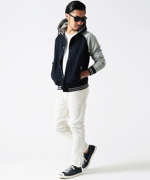 BEAMS（ビームス）の「BEAMS / フード スウェット スタジャン（パーカー・メンズ・マスタード/ネイビー/ブラック・LARGE/SMALL/X-LARGE/MEDIUM）」の12枚目の写真