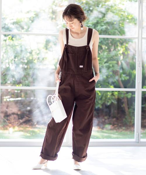 SMITH'S（スミス）の「【WEB限定カラー】SMITH’S別注オーバーオール(オールインワン/サロペット)（サロペット/オーバーオール・レディース・オフホワイト/ネイビー/ダークブラウン・LARGE/MEDIUM）」の21枚目の写真