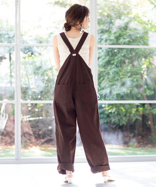 SMITH'S（スミス）の「【WEB限定カラー】SMITH’S別注オーバーオール(オールインワン/サロペット)（サロペット/オーバーオール・レディース・オフホワイト/ネイビー/ダークブラウン・LARGE/MEDIUM）」の20枚目の写真