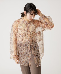 mystic | フラワーオーガンジーブラウス(シャツ/ブラウス)