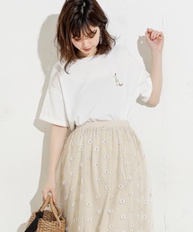 natural couture | 女の子の1日刺繍Tシャツ(Tシャツ/カットソー)