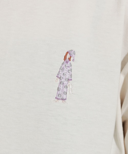 natural couture（ナチュラルクチュール）の「女の子の1日刺繍Tシャツ（Tシャツ/カットソー・レディース・オフホワイト/ミント/ナチュラル/スミクロ・FREE）」の16枚目の写真