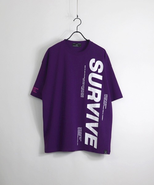 ILL'S（イルズ）の「ILL'S / イルズ vertical ロゴTシャツ（Tシャツ/カットソー・メンズ・ホワイト/ブラック/パープル・M/L）」の3枚目の写真