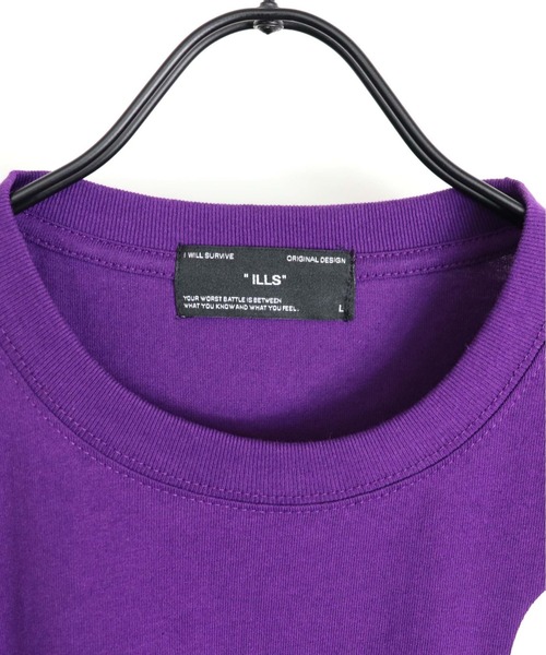 ILL'S（イルズ）の「ILL'S / イルズ vertical ロゴTシャツ（Tシャツ/カットソー・メンズ・ホワイト/ブラック/パープル・M/L）」の9枚目の写真