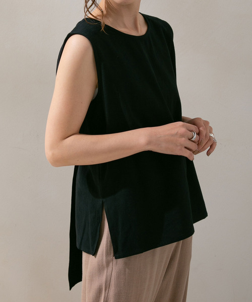 rectangle（レクタングル）の「バックリボンノースリトップス（その他トップス・レディース・ブラック/ベージュ/カーキ・FREE）」の9枚目の写真