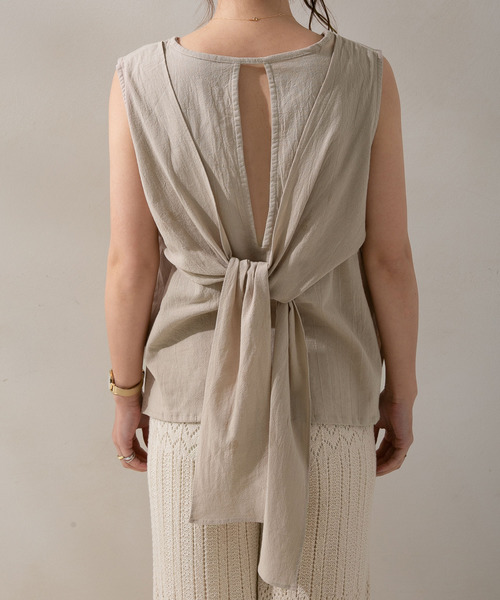 rectangle（レクタングル）の「バックリボンノースリトップス（その他トップス・レディース・ブラック/ベージュ/カーキ・FREE）」の13枚目の写真