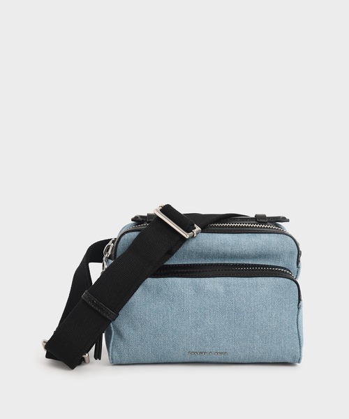 CHARLES & KEITH（チャールズ & キース）の「ダブルジップバッグ / Double Zip Bag（ショルダーバッグ・レディース・レッド系その他/ブラック/ホワイト/ブルー系その他3・S）」の4枚目の写真