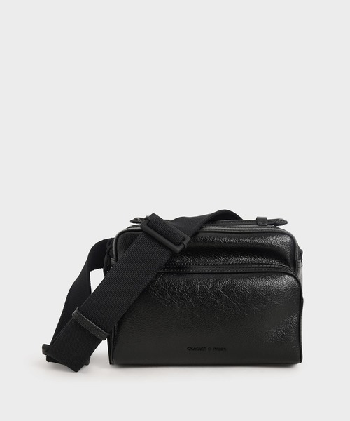 CHARLES & KEITH（チャールズ & キース）の「ダブルジップバッグ / Double Zip Bag（ショルダーバッグ・レディース・レッド系その他/ブラック/ホワイト/ブルー系その他3・S）」の3枚目の写真