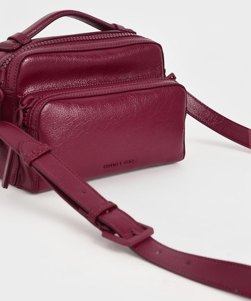 CHARLES & KEITH（チャールズ & キース）の「ダブルジップバッグ / Double Zip Bag（ショルダーバッグ・レディース・レッド系その他/ブラック/ホワイト/ブルー系その他3・S）」の19枚目の写真