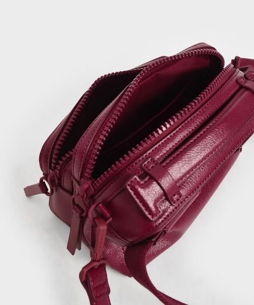 CHARLES & KEITH（チャールズ & キース）の「ダブルジップバッグ / Double Zip Bag（ショルダーバッグ・レディース・レッド系その他/ブラック/ホワイト/ブルー系その他3・S）」の20枚目の写真