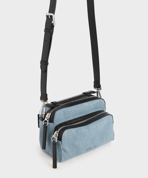 CHARLES & KEITH（チャールズ & キース）の「ダブルジップバッグ / Double Zip Bag（ショルダーバッグ・レディース・レッド系その他/ブラック/ホワイト/ブルー系その他3・S）」の13枚目の写真