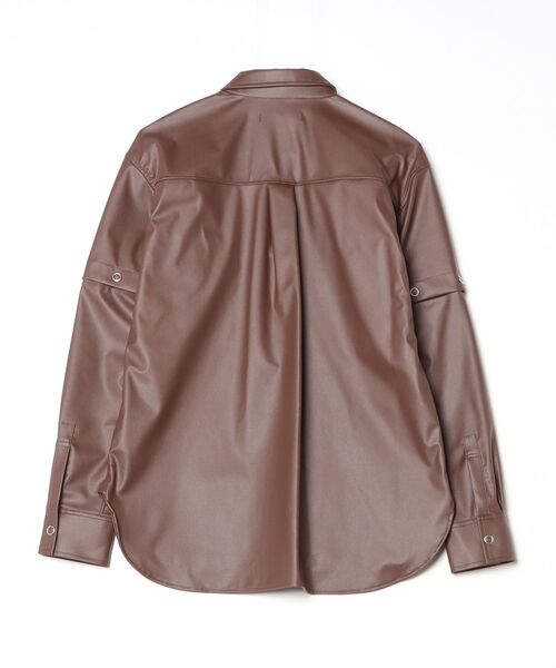 G.V.G.V.（ジーヴィージーヴィー）の「FAKE LEATHER DETACHABLE SLEEVE SHIRT（シャツ/ブラウス・レディース・グレー/ブラウン/ブラック・36/34）」の20枚目の写真