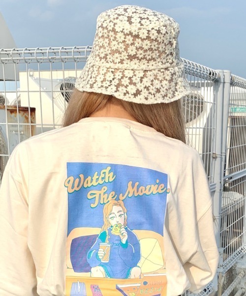 WEGO（ウィゴー）の「WEGO/レースバケットハット（ハット・レディース・ホワイト系その他/ホワイト/ブラック・FREE）」の6枚目の写真