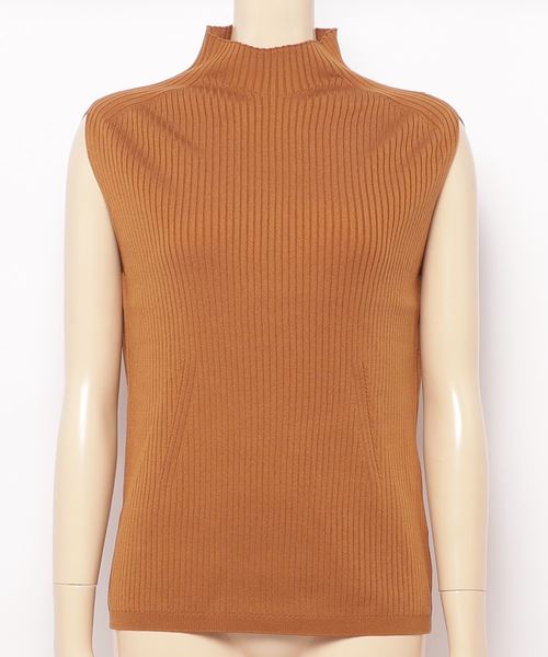 three dots(スリードッツ)の「Bemberg sweater mock neck tank(タンクトップ・レディース・ブラック/ブラウン系その他/グリーン系その他/グレー系その他・MEDIUM/SMALL)」の1枚目の写真