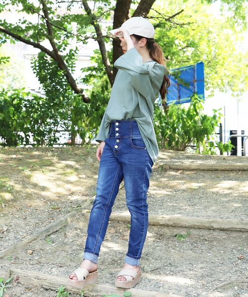 PairPair（ペアペア）の「ポケット付きビッグＴ(ユニセックス)（Tシャツ/カットソー・メンズ・オフホワイト/サックスブルー/スミクロ/レンガ/モカ・FREE）」の7枚目の写真