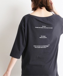 SLOBE IENA | バックプリントTEE【手洗い可能】◆(Tシャツ/カットソー)