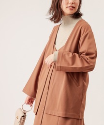 natural couture | ノーカラーゆるっとジャケット(ノーカラージャケット)