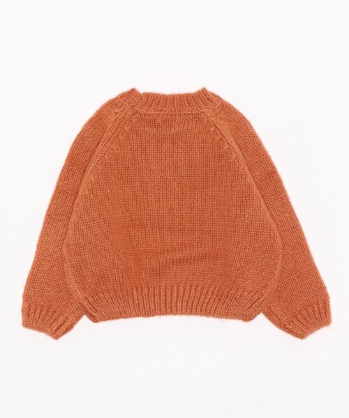 ＆yam（アンドヤム）の「カラーニット（ニット/セーター・キッズ・パープル/オレンジ/グリーン・100cm/110cm/120cm/140cm/130cm/150cm/160cm）」の4枚目の写真