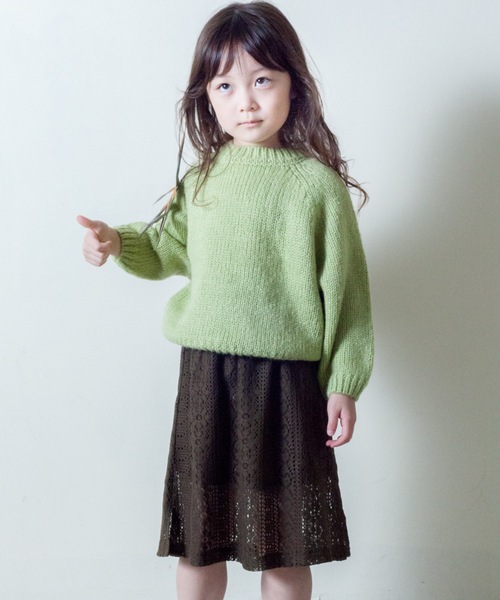 ＆yam（アンドヤム）の「カラーニット（ニット/セーター・キッズ・パープル/オレンジ/グリーン・100cm/110cm/120cm/140cm/130cm/150cm/160cm）」の13枚目の写真