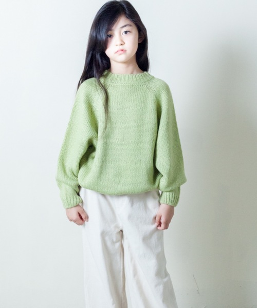 ＆yam（アンドヤム）の「カラーニット（ニット/セーター・キッズ・パープル/オレンジ/グリーン・100cm/110cm/120cm/140cm/130cm/150cm/160cm）」の17枚目の写真