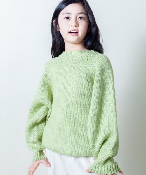 ＆yam（アンドヤム）の「カラーニット（ニット/セーター・キッズ・パープル/オレンジ/グリーン・100cm/110cm/120cm/140cm/130cm/150cm/160cm）」の18枚目の写真