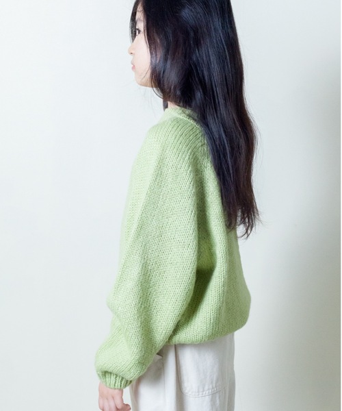 ＆yam（アンドヤム）の「カラーニット（ニット/セーター・キッズ・パープル/オレンジ/グリーン・100cm/110cm/120cm/140cm/130cm/150cm/160cm）」の19枚目の写真