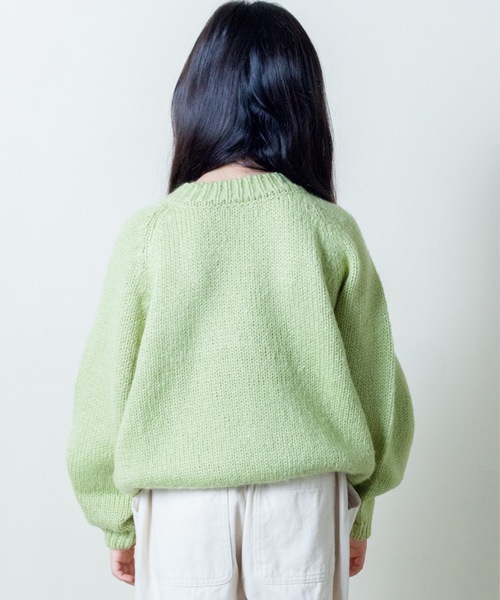 ＆yam（アンドヤム）の「カラーニット（ニット/セーター・キッズ・パープル/オレンジ/グリーン・100cm/110cm/120cm/140cm/130cm/150cm/160cm）」の20枚目の写真