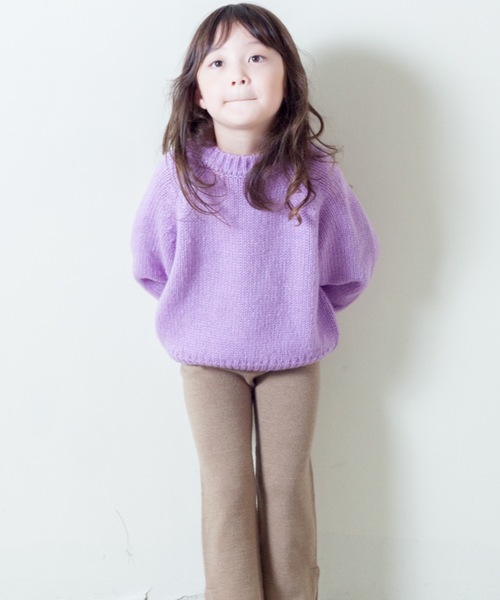 ＆yam（アンドヤム）の「カラーニット（ニット/セーター・キッズ・パープル/オレンジ/グリーン・100cm/110cm/120cm/140cm/130cm/150cm/160cm）」の22枚目の写真