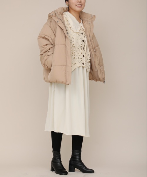 sakishimatokyo（サキシマトーキョー）の「【ZOZO限定】サキシマamp[フードツキナカワタジャケット]（ブルゾン・レディース・ブラック/ベージュ・FREE）」の6枚目の写真