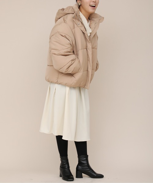 sakishimatokyo（サキシマトーキョー）の「【ZOZO限定】サキシマamp[フードツキナカワタジャケット]（ブルゾン・レディース・ブラック/ベージュ・FREE）」の4枚目の写真