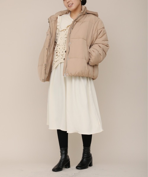 sakishimatokyo（サキシマトーキョー）の「【ZOZO限定】サキシマamp[フードツキナカワタジャケット]（ブルゾン・レディース・ブラック/ベージュ・FREE）」の7枚目の写真