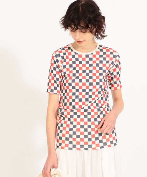 BEAMS BOY（ビームスボーイ）の「SCREEN STARS × maturely / Checker Reversible Tshit（Tシャツ/カットソー・レディース・ブラック×ホワイト/トリコロール・ONE SIZE）」の2枚目の写真