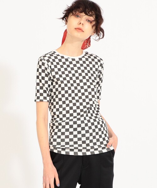 BEAMS BOY（ビームスボーイ）の「SCREEN STARS × maturely / Checker Reversible Tshit（Tシャツ/カットソー・レディース・ブラック×ホワイト/トリコロール・ONE SIZE）」の6枚目の写真