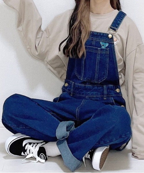 【即完売！】インディアイズビューティフル 刺繍 サロペット 即完売！】インディアイズビューティフル 刺繍 サロペット