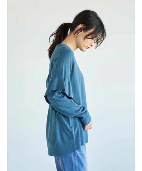 AMERICAN HOLIC（アメリカンホリック）の「ショルダーフリルニットプルオーバー ＊（ニット/セーター・レディース・ブラック/ブルー/ライトベージュ・FREE）」の19枚目の写真