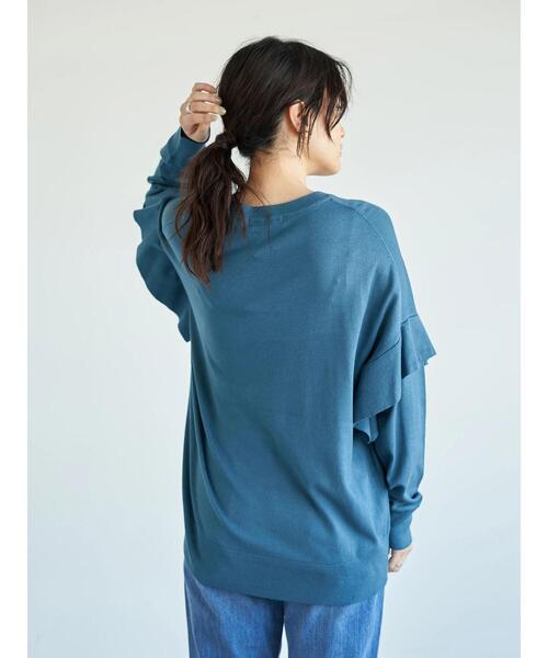 AMERICAN HOLIC（アメリカンホリック）の「ショルダーフリルニットプルオーバー ＊（ニット/セーター・レディース・ブラック/ブルー/ライトベージュ・FREE）」の20枚目の写真