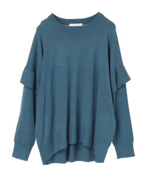 AMERICAN HOLIC（アメリカンホリック）の「ショルダーフリルニットプルオーバー ＊（ニット/セーター・レディース・ブラック/ブルー/ライトベージュ・FREE）」の9枚目の写真