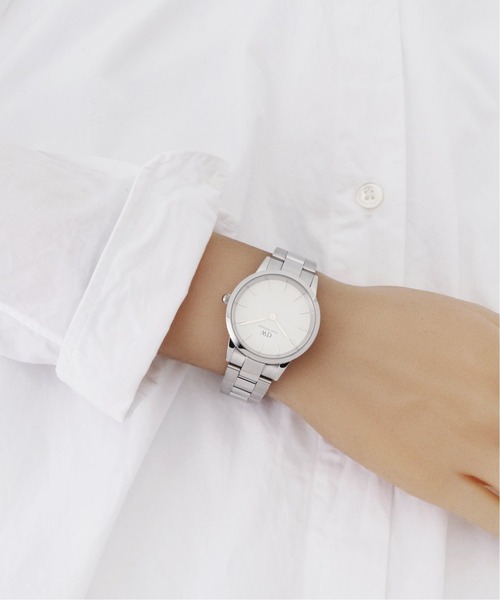 Daniel Wellington 腕時計 ICONIC LINK 36 ホワイト DW00100203 Iconic Link Silver | DW