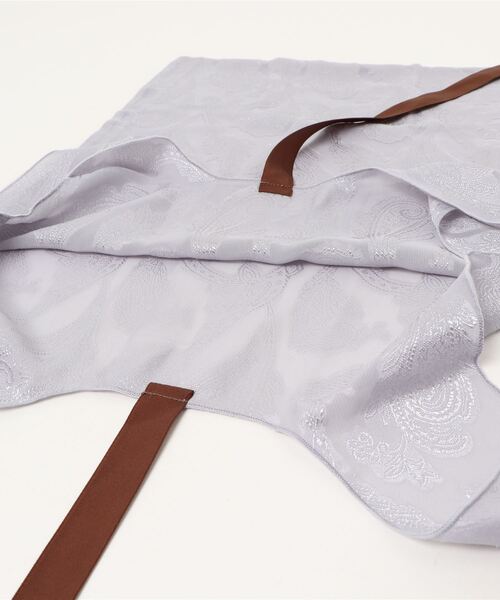 tocco closet(トッコ クローゼット)の「【ZOZO限定】りぼん付きペイズリーシアーシフォンバック(エコバッグ/サブバッグ・レディース・グレー系その他/ベージュ系その他・FREE)」の5枚目の写真