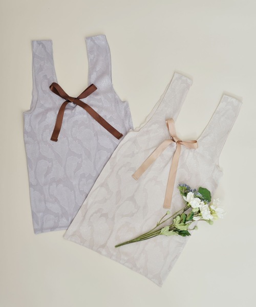 tocco closet(トッコ クローゼット)の「【ZOZO限定】りぼん付きペイズリーシアーシフォンバック(エコバッグ/サブバッグ・レディース・グレー系その他/ベージュ系その他・FREE)」の6枚目の写真