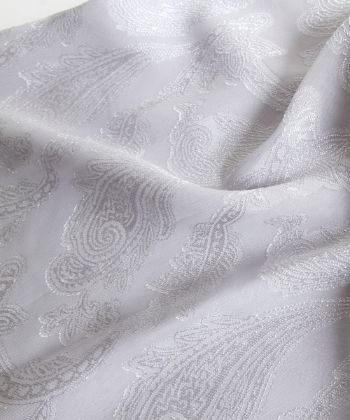 tocco closet(トッコ クローゼット)の「【ZOZO限定】りぼん付きペイズリーシアーシフォンバック(エコバッグ/サブバッグ・レディース・グレー系その他/ベージュ系その他・FREE)」の4枚目の写真