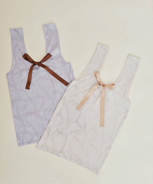 tocco closet(トッコ クローゼット)の「【ZOZO限定】りぼん付きペイズリーシアーシフォンバック(エコバッグ/サブバッグ・レディース・グレー系その他/ベージュ系その他・FREE)」の18枚目の写真