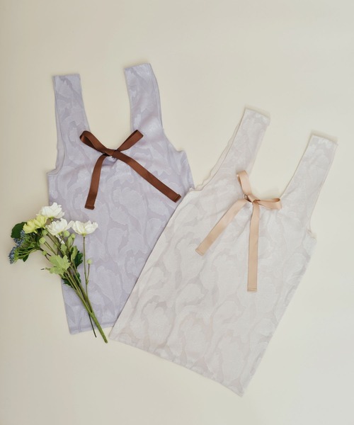 tocco closet(トッコ クローゼット)の「【ZOZO限定】りぼん付きペイズリーシアーシフォンバック(エコバッグ/サブバッグ・レディース・グレー系その他/ベージュ系その他・FREE)」の13枚目の写真