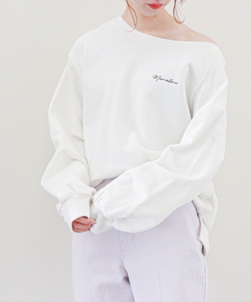 archives(アルシーヴ)の「アシメ裏毛プルオーバー(Tシャツ/カットソー・レディース・ブルー/オフホワイト/ベージュ・MEDIUM)」の19枚目の写真