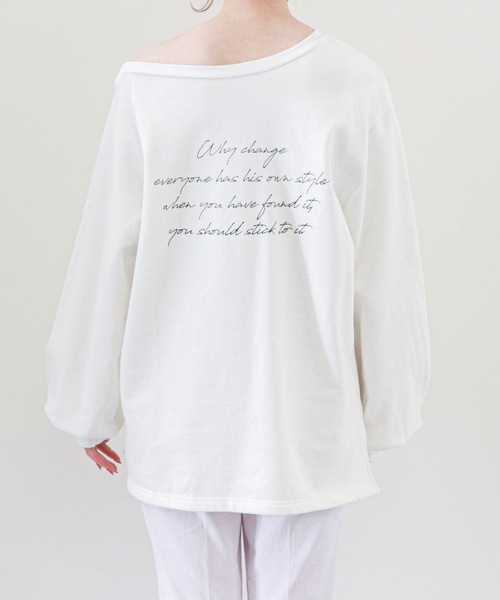 archives(アルシーヴ)の「アシメ裏毛プルオーバー(Tシャツ/カットソー・レディース・ブルー/オフホワイト/ベージュ・MEDIUM)」の9枚目の写真