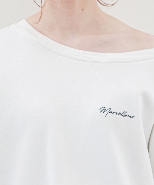 archives(アルシーヴ)の「アシメ裏毛プルオーバー(Tシャツ/カットソー・レディース・ブルー/オフホワイト/ベージュ・MEDIUM)」の18枚目の写真