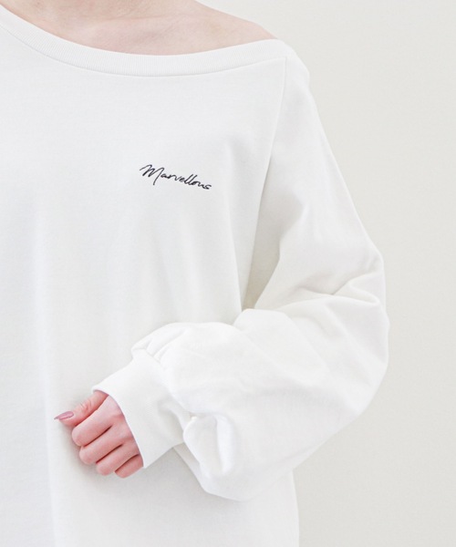 archives(アルシーヴ)の「アシメ裏毛プルオーバー(Tシャツ/カットソー・レディース・ブルー/オフホワイト/ベージュ・MEDIUM)」の11枚目の写真